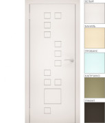 Межкомнатная дверь "ЭМАЛЬ" ПГ-16 (Цвет - Белый; Ваниль; Прованс; Капучино; Графит)