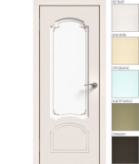 Межкомнатная дверь "ЭМАЛЬ" ПО-03 (Цвет - Белый; Ваниль; Прованс; Капучино; Графит)