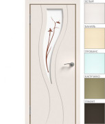 Межкомнатная дверь "ЭМАЛЬ" ПО-07 (Цвет - Белый; Ваниль; Прованс; Капучино; Графит)
