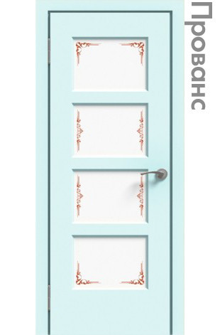 Межкомнатная дверь "ЭМАЛЬ" ПО-08 (Цвет - Белый; Ваниль; Прованс; Капучино; Графит)