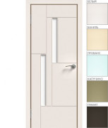 Межкомнатная дверь "ЭМАЛЬ" ПО-09 (Цвет - Белый; Ваниль; Прованс; Капучино; Графит)