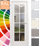 Межкомнатная дверь "ПЕРФЕТО" 6 (6.1) (Цвет - Белый; Ваниль; Грэй; Капучино; Графит)