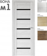 Межкомнатная дверь "БОНА" 01Мч (Цвета - Лиственница Сибиу; Дуб Сонома; Дуб Стирлинг)
