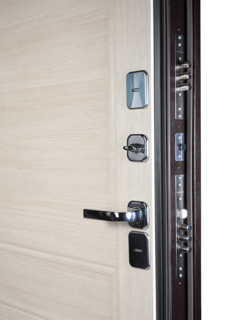 ПРОМЕТ "Винтер" ТЕРМОРАЗРЫВ (2050х880 Правая) Белёный Дуб (А) | Входная металлическая дверь