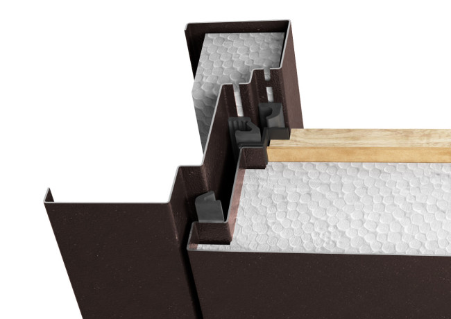 ПРОМЕТ "Винтер" ТЕРМОРАЗРЫВ (2050х880 Правая) Белёный Дуб (А) | Входная металлическая дверь