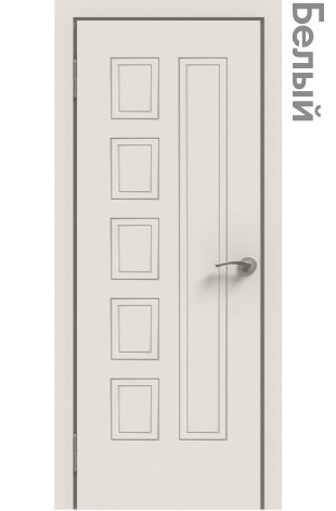 Межкомнатная дверь "ЭМАЛЬ" ПГ-05 (Цвет - Белый; Ваниль; Прованс; Капучино; Графит)