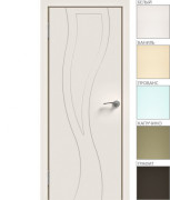 Межкомнатная дверь "ЭМАЛЬ" ПГ-07 (Цвет - Белый; Ваниль; Прованс; Капучино; Графит)