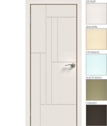 Межкомнатная дверь "ЭМАЛЬ" ПГ-09 (Цвет - Белый; Ваниль; Прованс; Капучино; Графит)