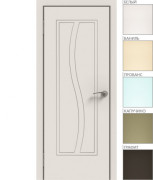 Межкомнатная дверь "ЭМАЛЬ" ПГ-10 (Цвет - Белый; Ваниль; Прованс; Капучино; Графит)